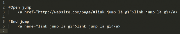 Tạo Link Jump đến một vị trí nhất định trên trang khác